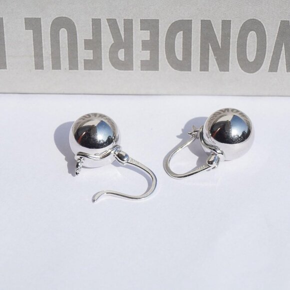 Elegant 925 Sterling Silver Pearl Drop Earrings Dangle Stud Gold Plated Earrings - Picture 3 of 6